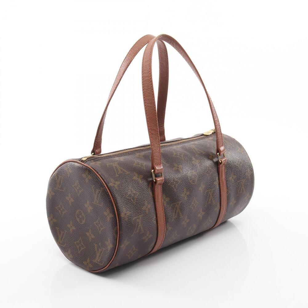 Louis Vuitton Leather Papillon Monogram Handbag Canvas Brown